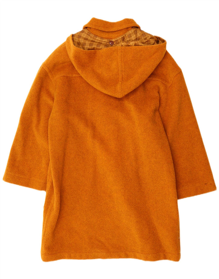 SUPERIOR Damen Dufflecoat mit Kapuze UK 18 XL Orange Wolle