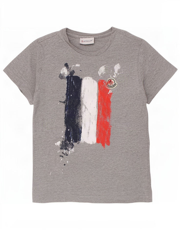 Moncler Jungen-T-Shirt mit Grafik, 6–7 Jahre, Grau