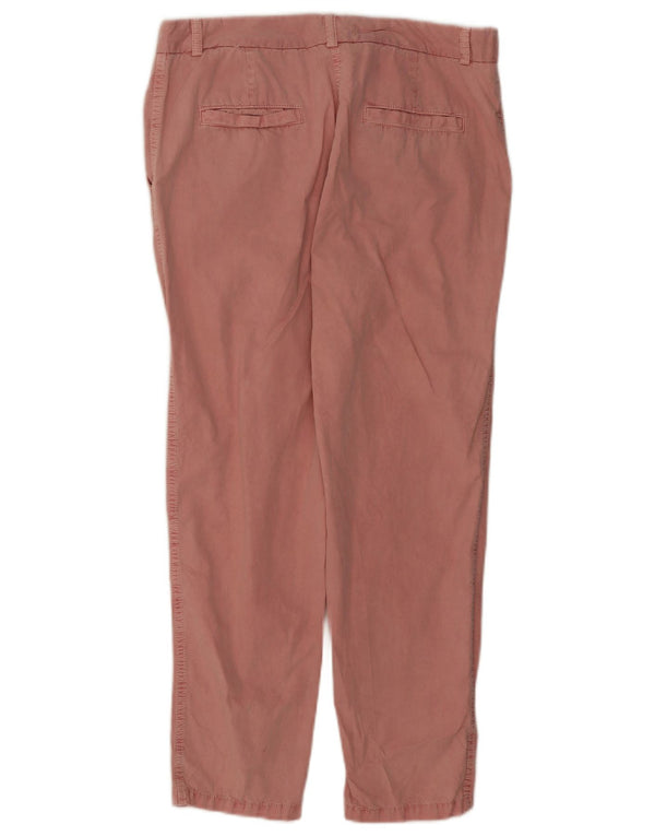 Marks & Spencer Womens Tapered Chino Trousers UK 12 Medium W30 L26 Pink