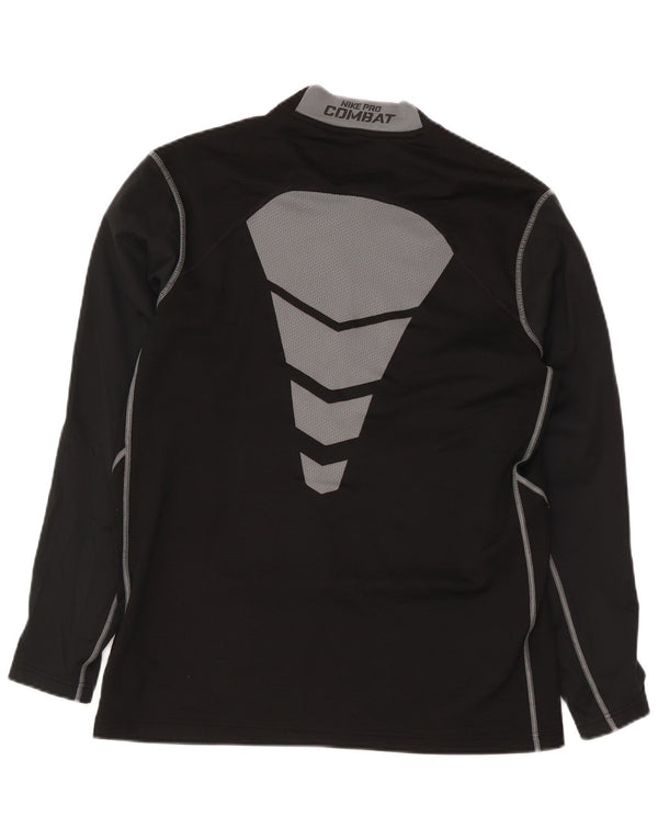 Nike Mens Dri Fit Top Long Sleeve XL Black Colourblock Polyester