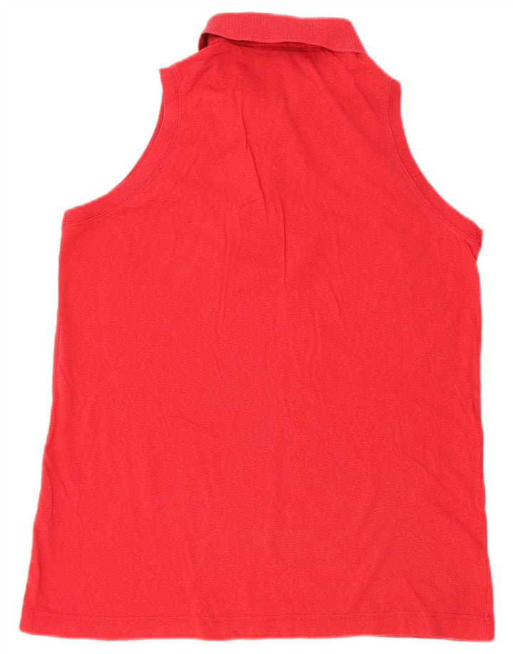 Sergio Tacchini Damen Ärmelloses Poloshirt IT 44 Mittelrot