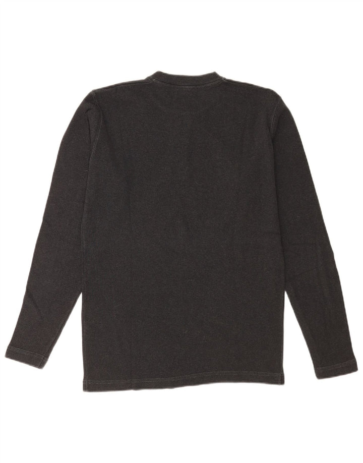 Wrangler Herren-Oberteil, langärmelig, mittelgraue Baumwolle