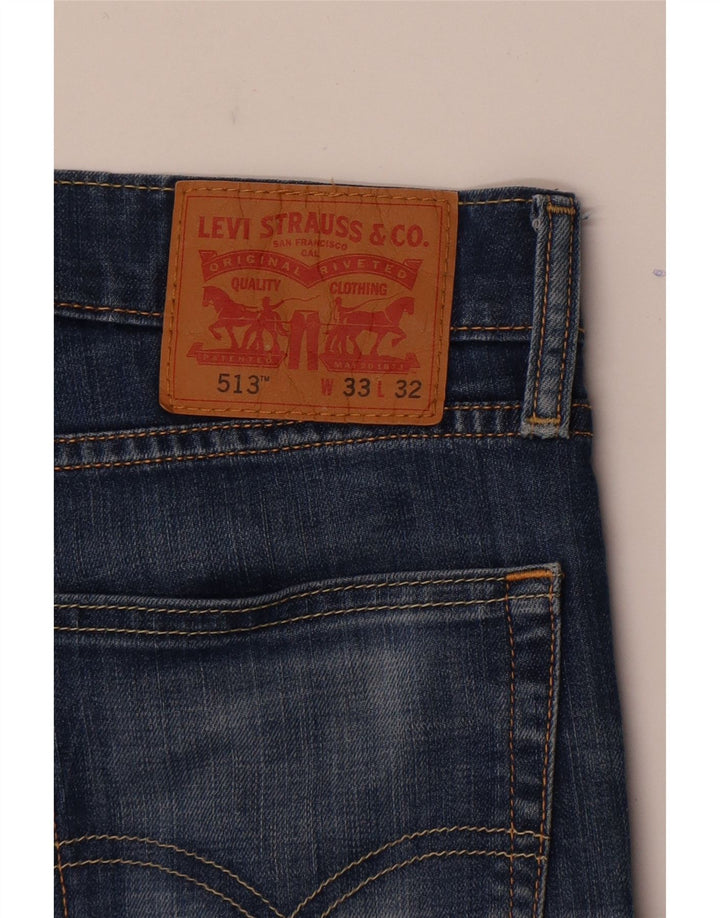 Levi's Herren 513 Slim Straight Jeans W33 L29 Blau