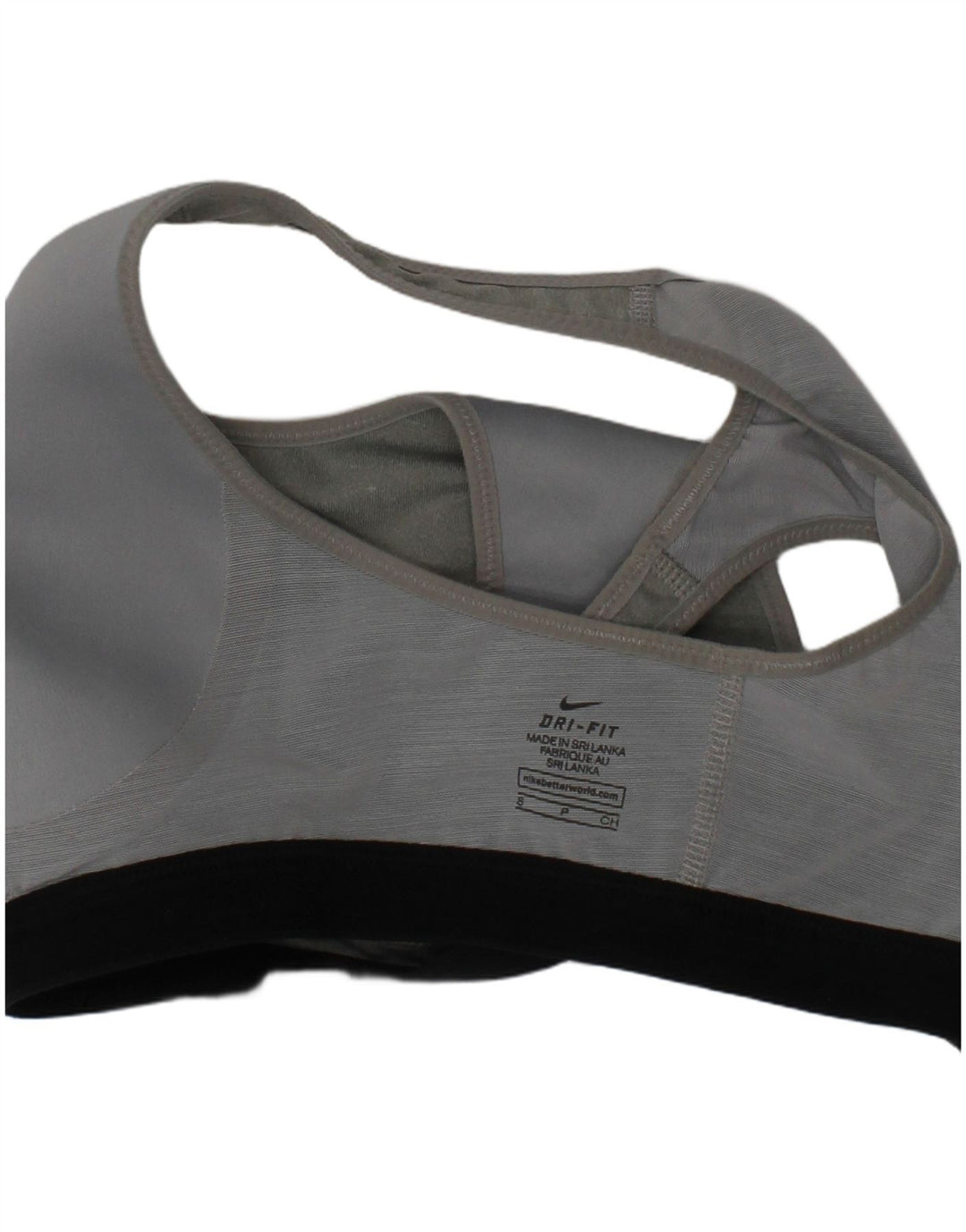 Nike Damen Dri Fit Sport-BH-Oberteil, Größe S, Grau, Sport