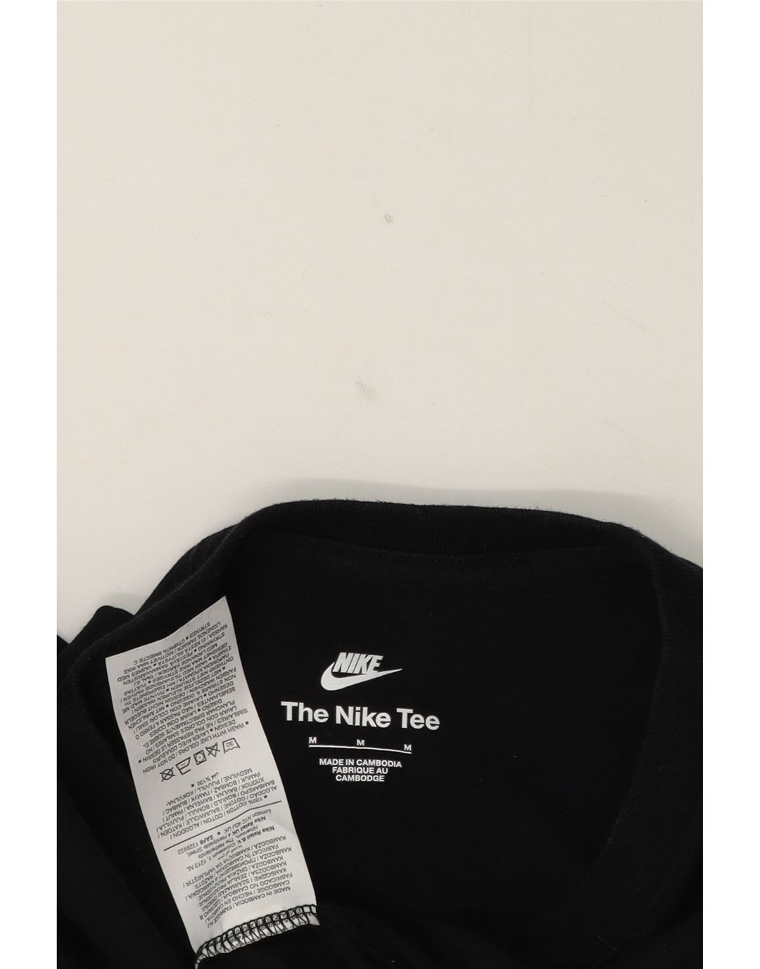 Nike Herren-T-Shirt mit Grafik, mittelgroß, schwarze Baumwolle