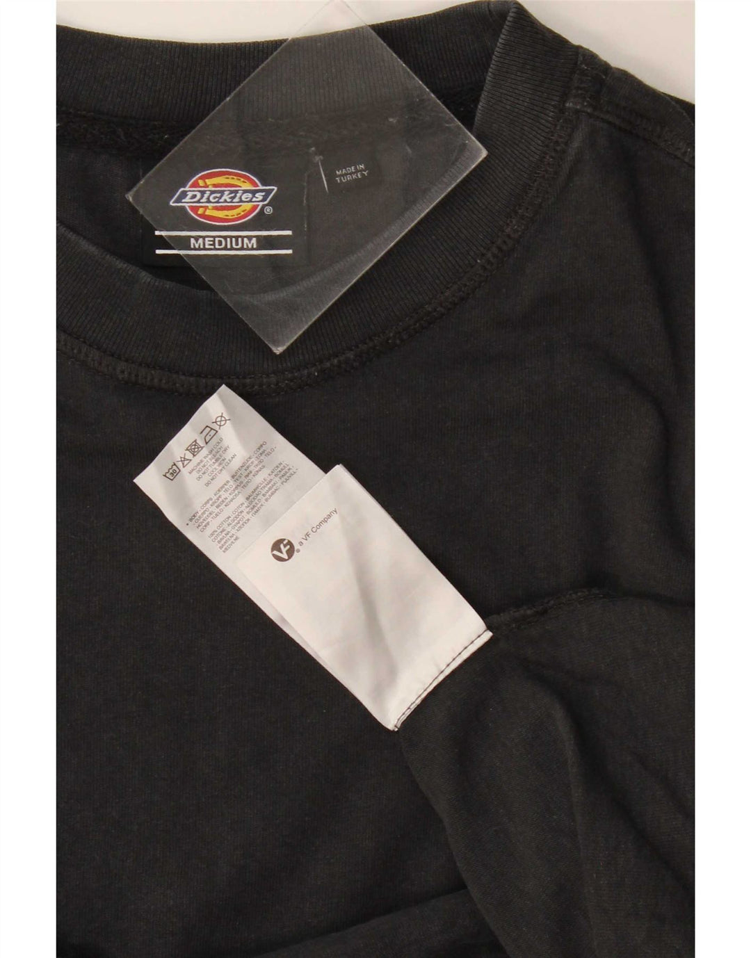 Dickies Herren-T-Shirt-Oberteil aus mittelschwarzer Baumwolle