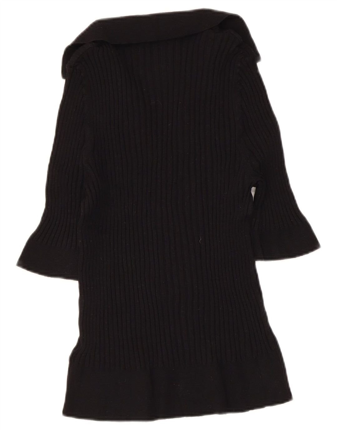 MARKS & SPENCER Damen Crop Polo Neck Pullover Pullover UK 16 Large Schwarz