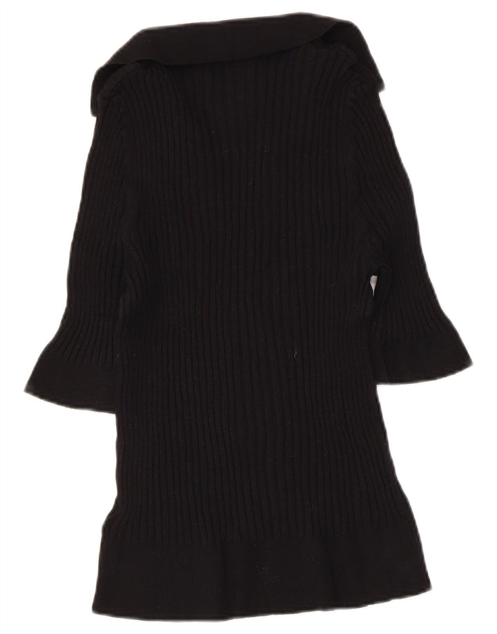 MARKS & SPENCER Damen Crop Polo Neck Pullover Pullover UK 16 Large Schwarz