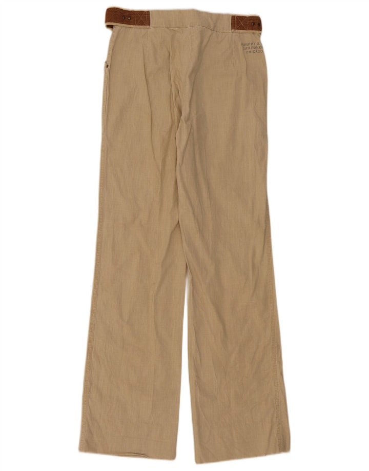 Murphy & Nye Damen Bootcut Freizeithose W26 L31 Beige Baumwolle