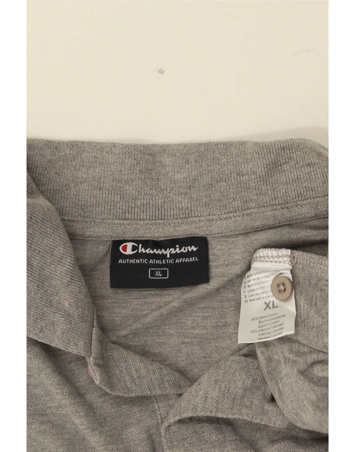 Champion Herren Poloshirt XL Grau Baumwolle