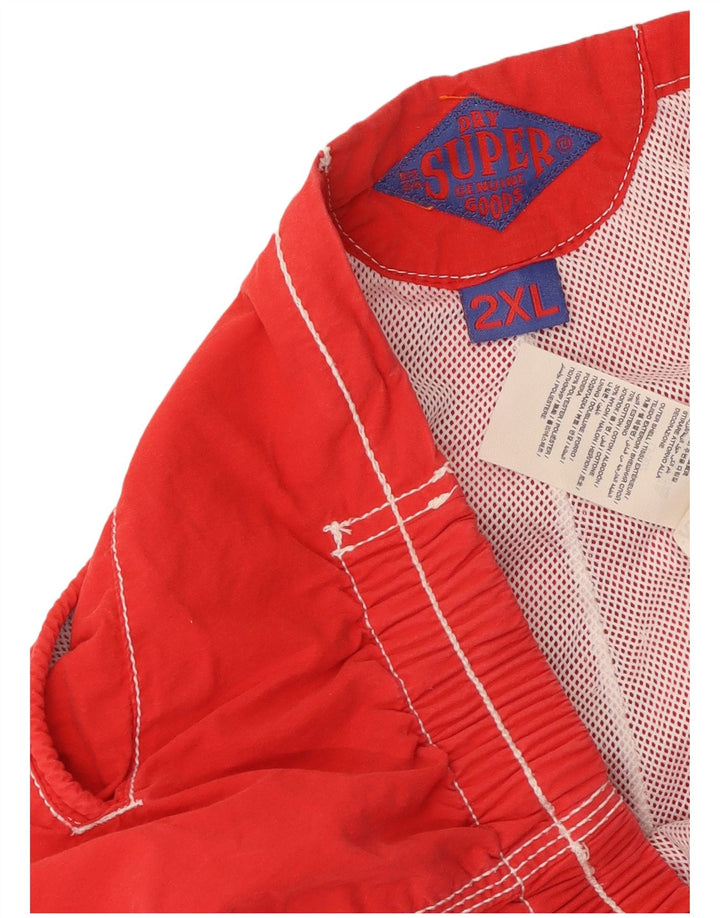 Superdry Herren-Badeshorts 2XL aus roter Baumwolle