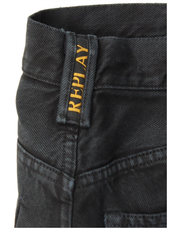 Replay Herren Straight Jeans W32 L30 Schwarz