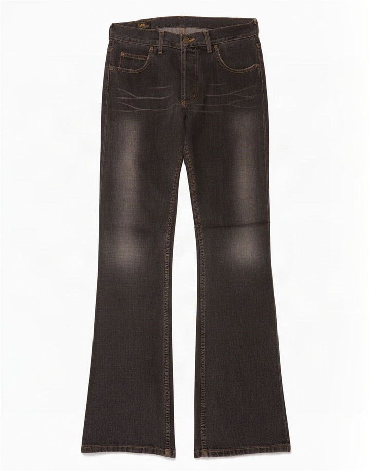 Lee Damen Denver Bootcut Jeans W32 L36 Schwarze Baumwolle