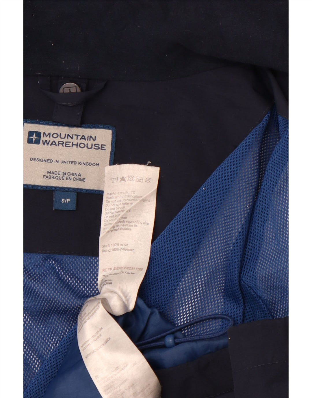 MOUNTAIN WAREHOUSE Herren-Regenjacke UK 36 Small Marineblau Farbblock