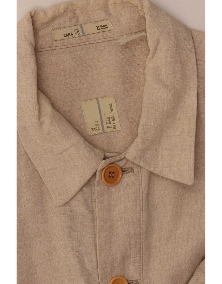 Zara Herrenmantel UK 40 Large Beige