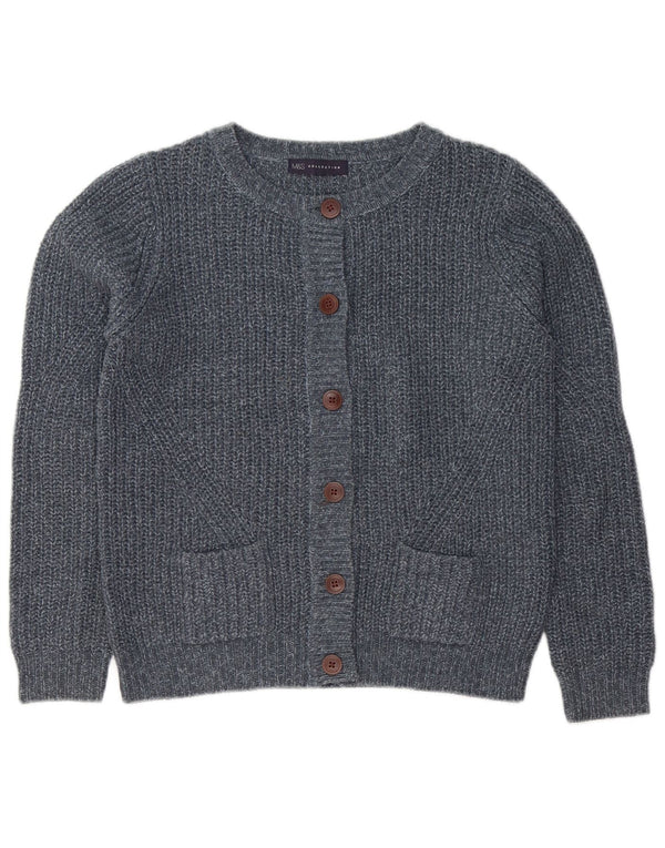 Marks & Spencer Damen-Cardigan-Pullover, Gr. 10, klein, grau meliert, Acryl