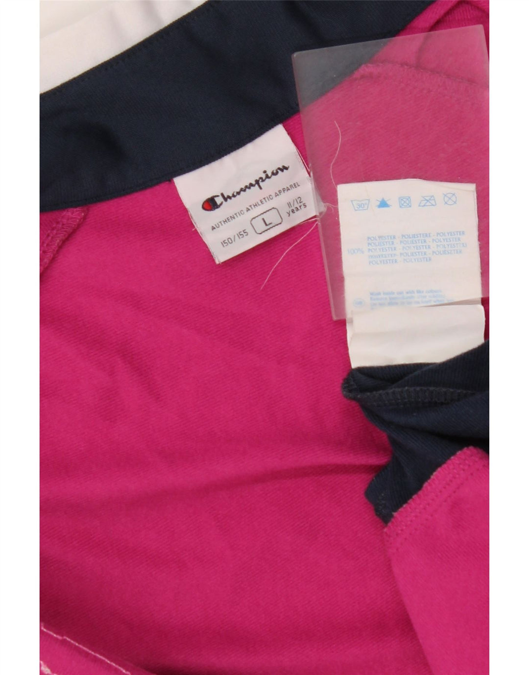 CHAMPION Mädchen-Trainingsanzug-Top-Jacke, 11–12 Jahre, groß, rosa, Farbblock