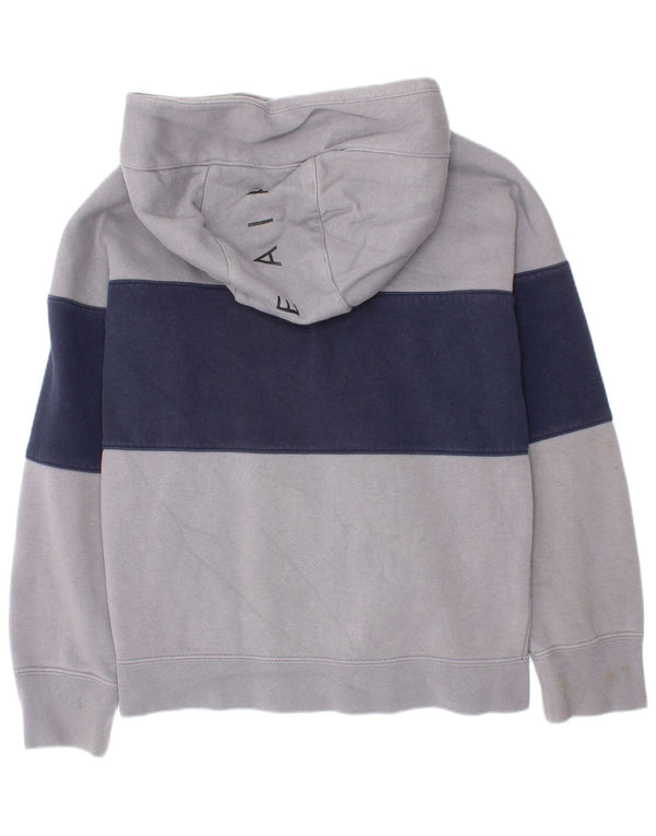 Nike Jungen-Kapuzenpullover mit Reißverschluss, 8–9 Jahre, Größe S, Grau, Colourblock-Baumwolle, Sport