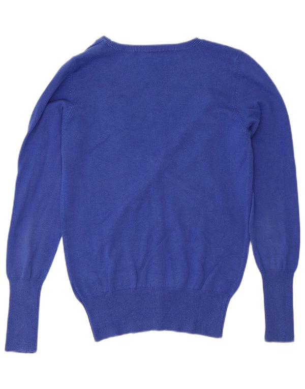 Zara Damen Strickjacke UK 12 Mittelblau