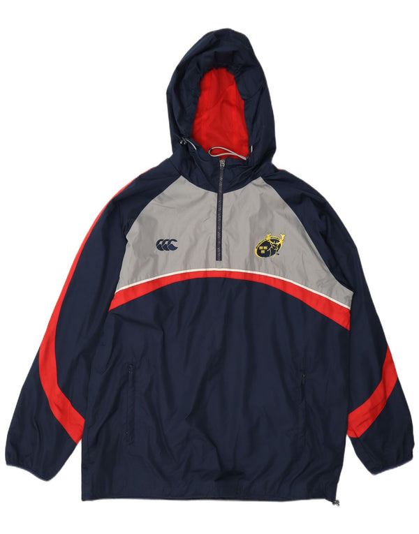 Canterbury Herren Munster Rugby Kapuzen-Regenjacke UK 40 Large Marineblau