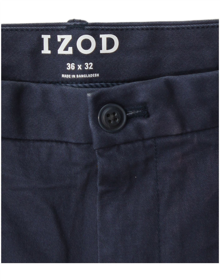 IZOD Gerade Chino-Hose für Herren, W36, L32, Marineblau, Baumwolle