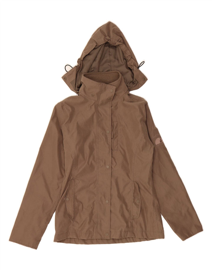 JACK MURPHY Womens Hooded Windbreaker Jacket UK 12 Medium Brown Polyester Vintage Jack Murphy and Second-Hand Jack Murphy from Messina Hembry 