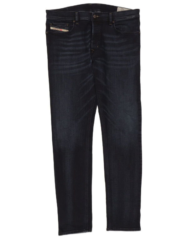 Diesel Herren Tepphar Carrot Slim Jeans W34 L32 Marineblaue Baumwolle