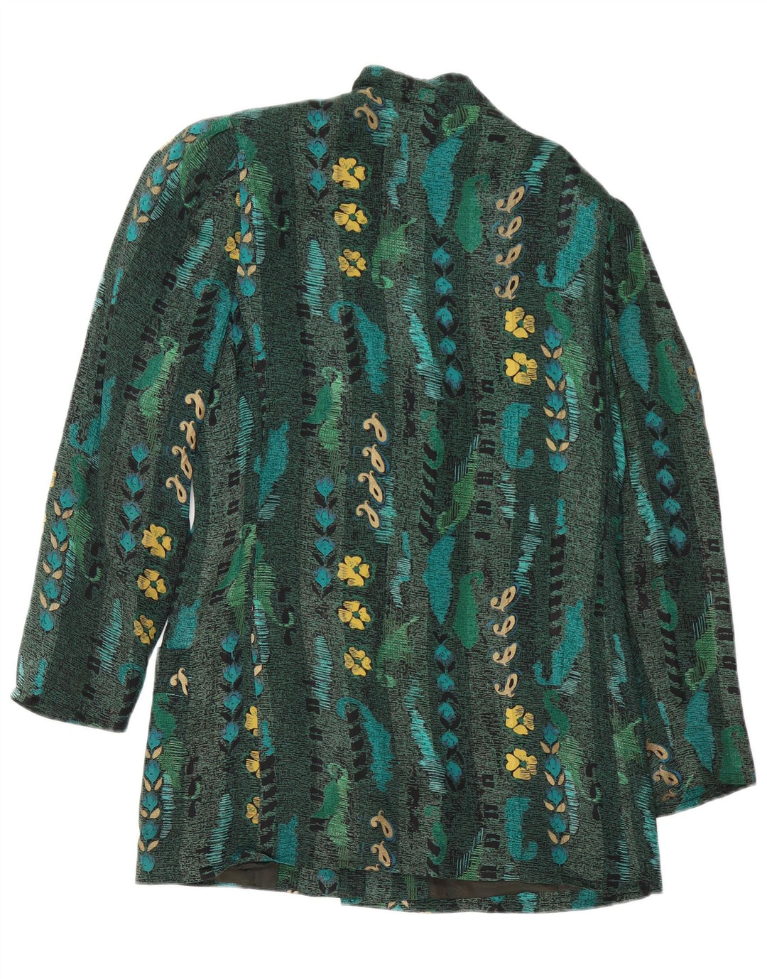 Betty Barclay Damen-Blazer mit 6 Knöpfen, EU 38, Mittelgrün mit Blumenmuster