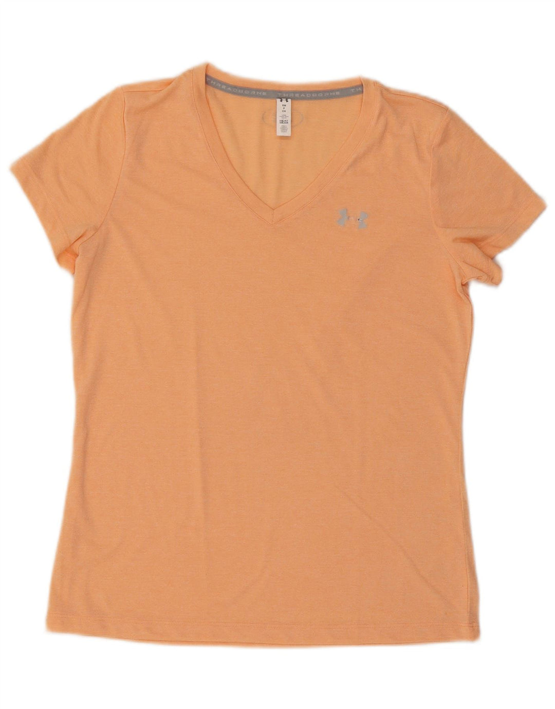 Under Armour Damen T-Shirt Top UK 12 Medium Orange