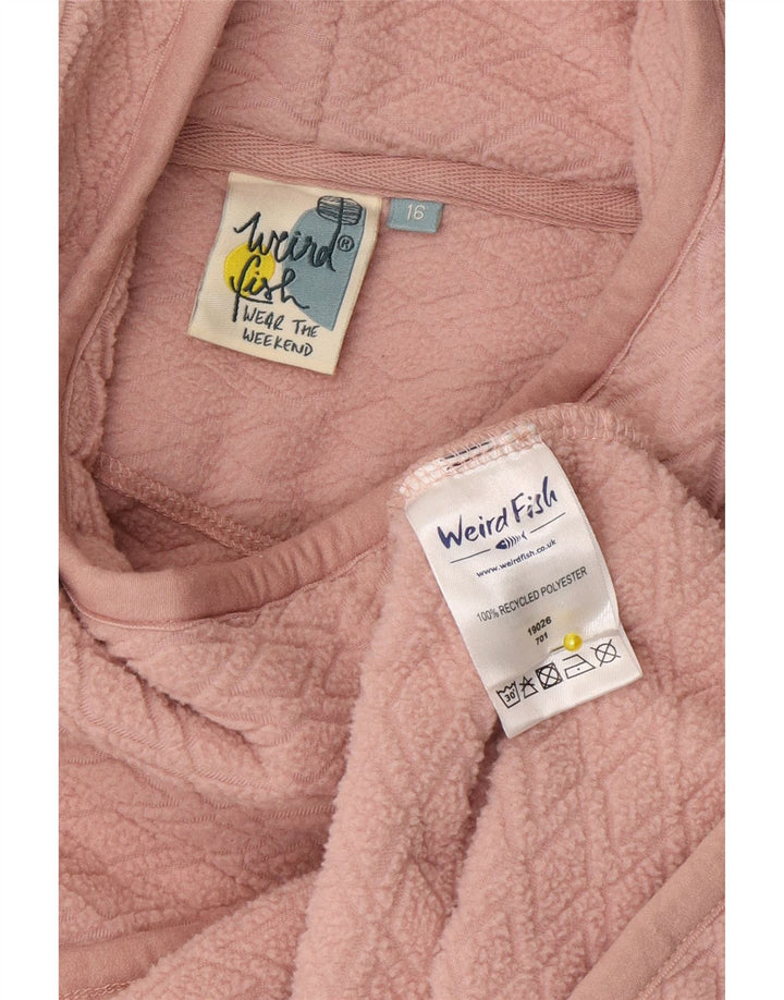 Weird Fish Damen-Fleecepullover UK 16 Large Pink Argyle/Diamond Polyester