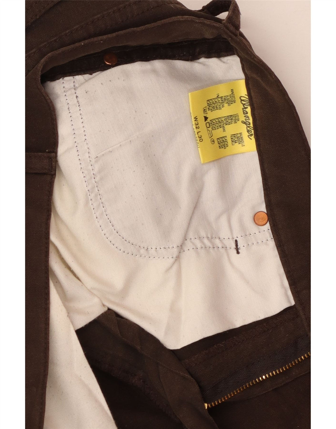 WRANGLER Gerade Freizeithose für Herren, W32, L30, braune Baumwolle