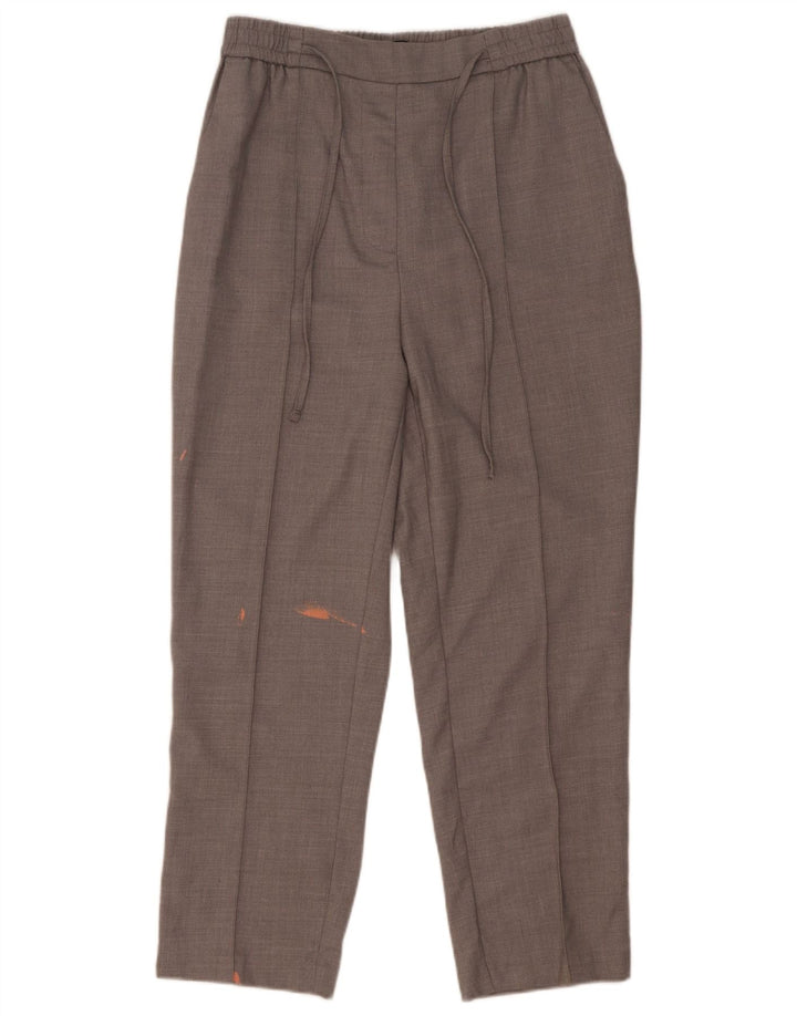 Zara Damen Tapered Chino Hose Medium W28 L26 Grau Polyester