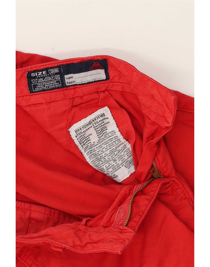 Kappa Damen Chinoshorts EU 38 Medium W28 Rote Baumwolle