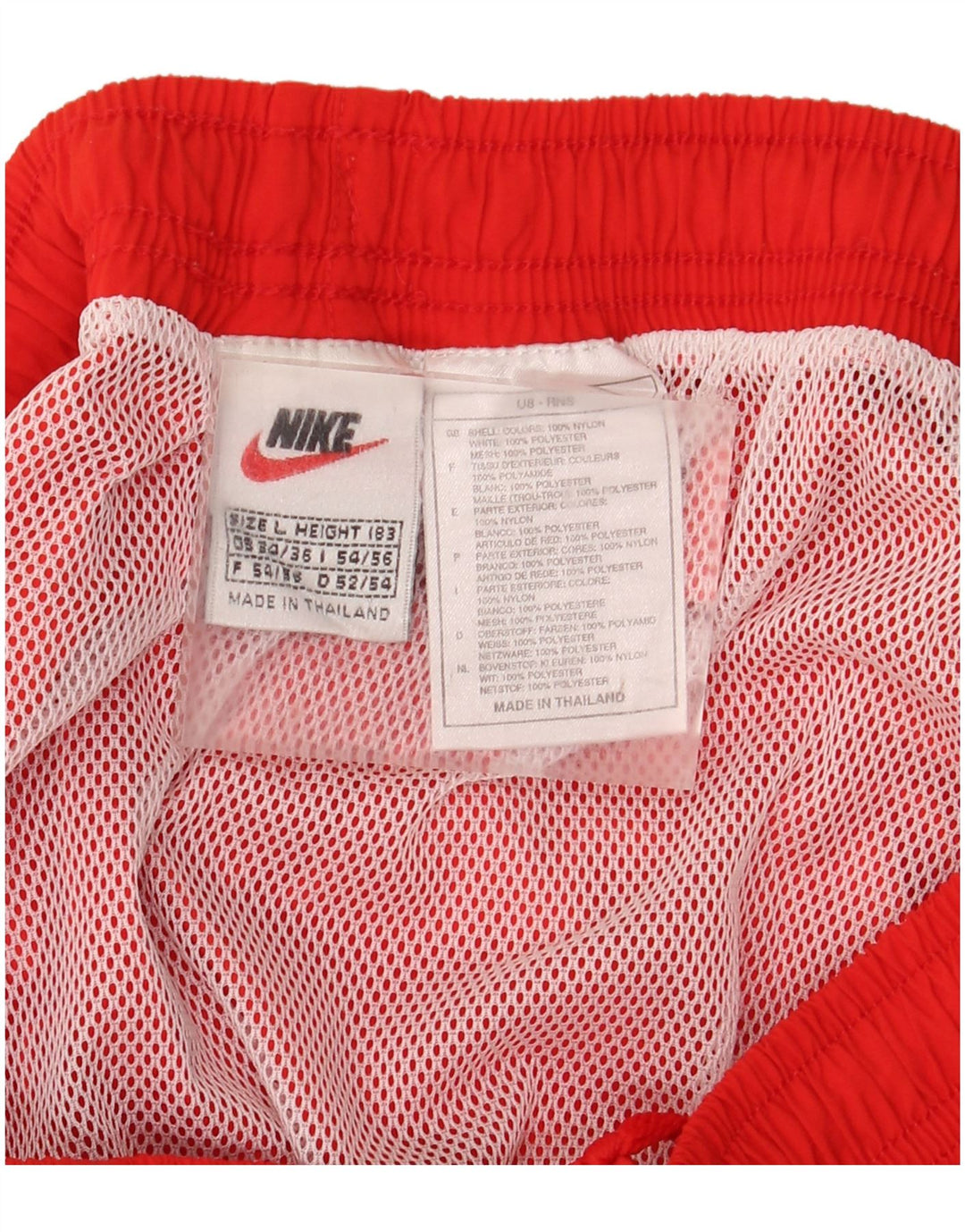 Nike Herren-Sportshorts mit Grafik, groß, rotes Colourblock-Nylon