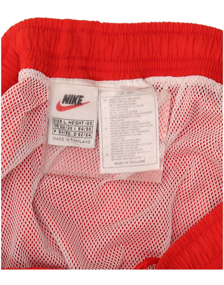 Nike Herren-Sportshorts mit Grafik, groß, rotes Colourblock-Nylon
