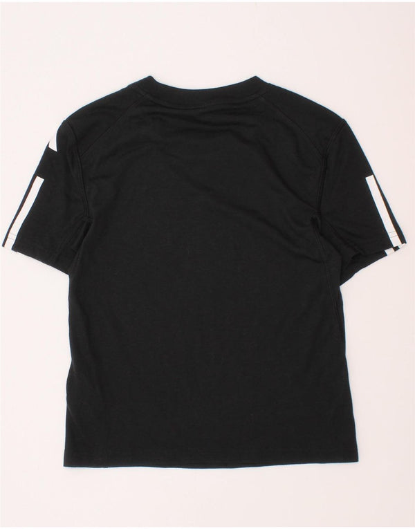 Adidas Damen Slim Fit T-Shirt Top UK 0/2 2XS Schwarz Polyester