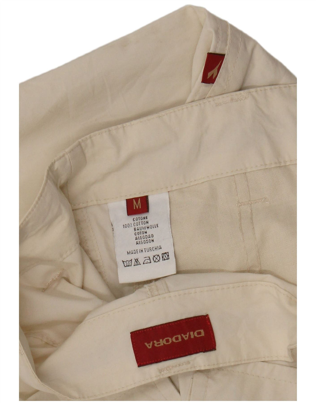 Gerade Herren-Cargohose von Diadora, Größe M, W32, L29, Beige, Baumwolle