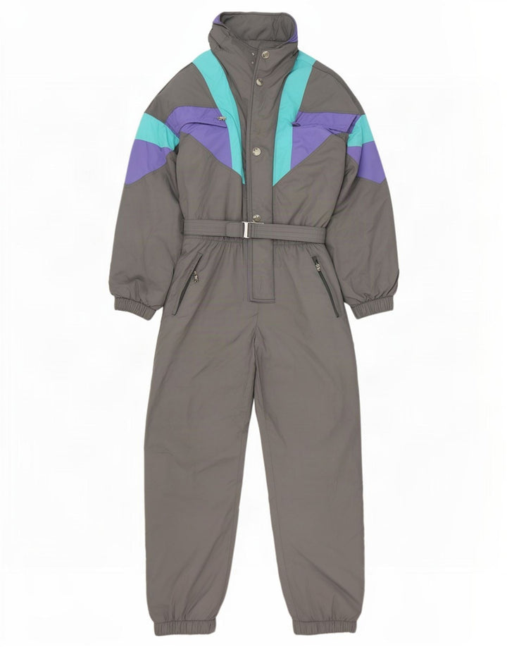 Vintage Herren-Ski-Overall, klein, grau, Farbblock
