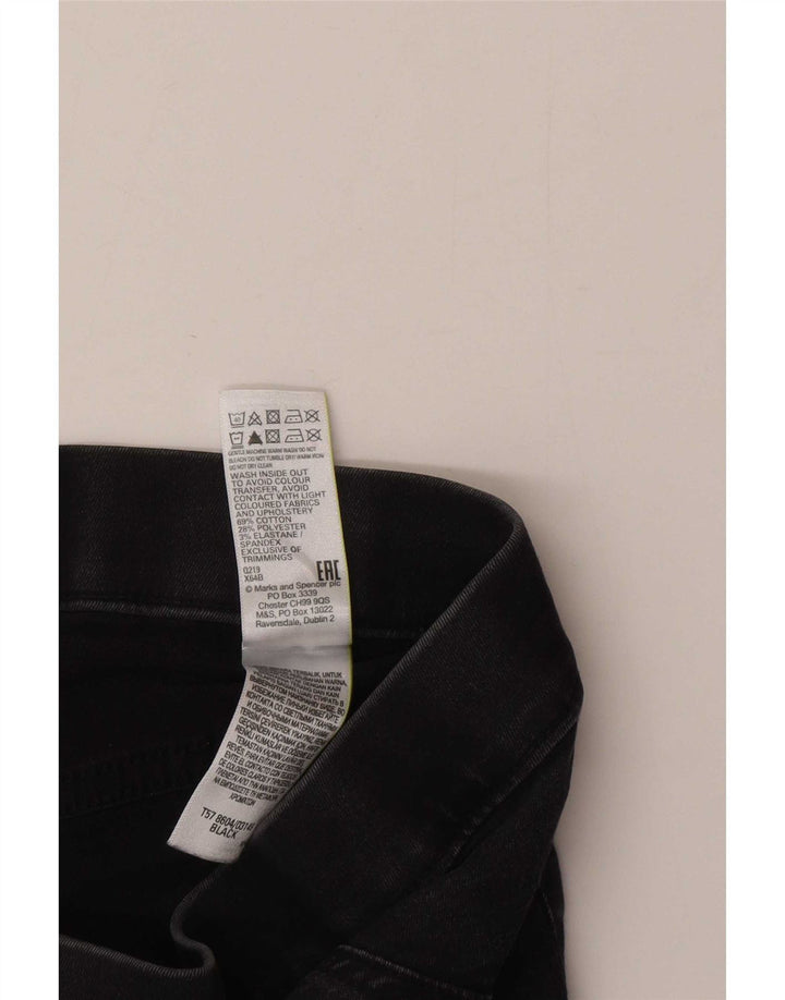 Marks & Spencer Damen Jegging-Jeans UK 14 Medium W28 L26 Schwarze Baumwolle