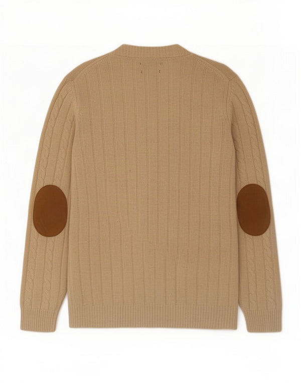 Massimo Dutti Damen Strickjacke Pullover UK 14 Large Beige