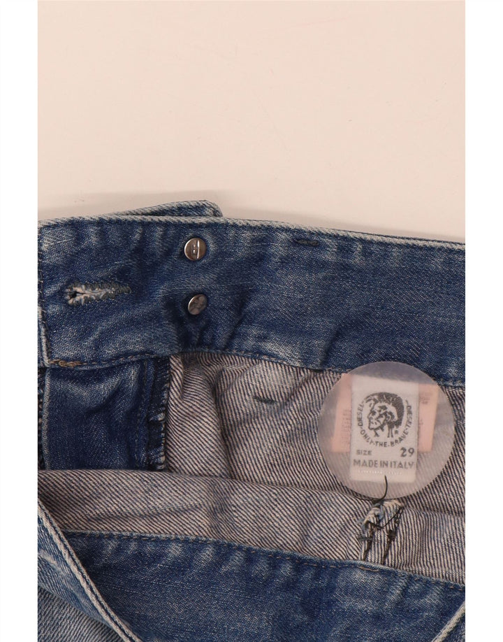 Diesel Distressed Slim Jeans für Damen, W29, L32, blaue Baumwolle