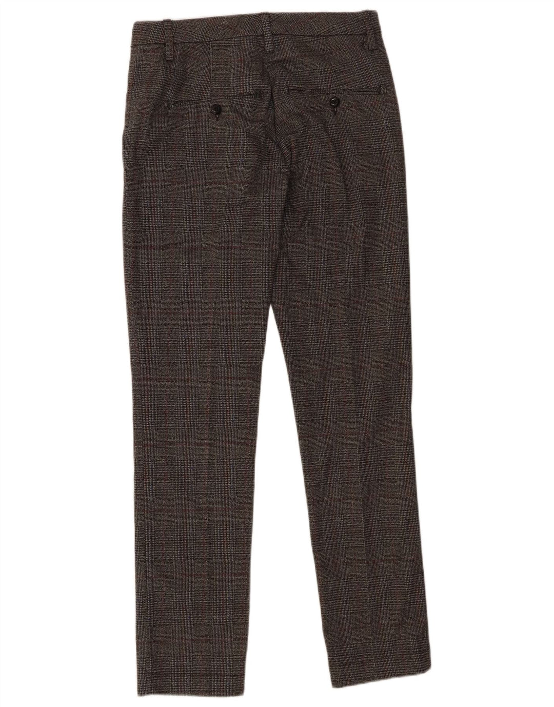 Dondup Slim Chino-Hose für Herren, W30, L30, grau karierte Baumwolle