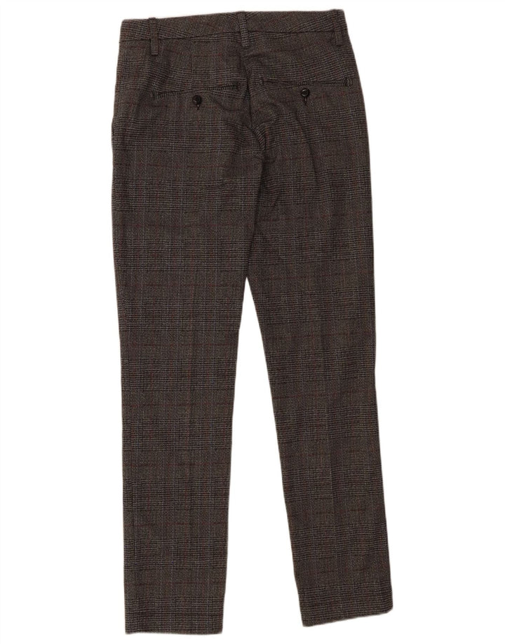 Dondup Slim Chino-Hose für Herren, W30, L30, grau karierte Baumwolle