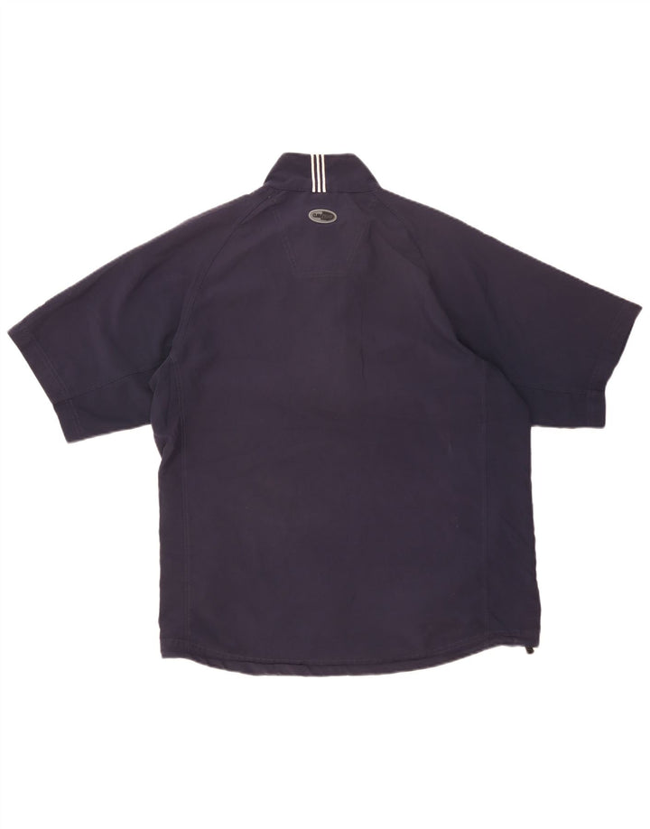 Adidas Herren Kurzarm-Pullover-Trainingsanzug-Oberteil mit Reißverschluss, mittelgroß, Marineblau