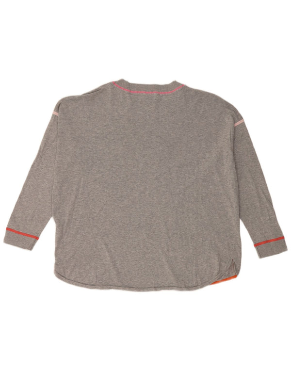 Tommy Hilfiger Damen-Pullover, übergroß, Rundhalsausschnitt, Gr. 16, Grau