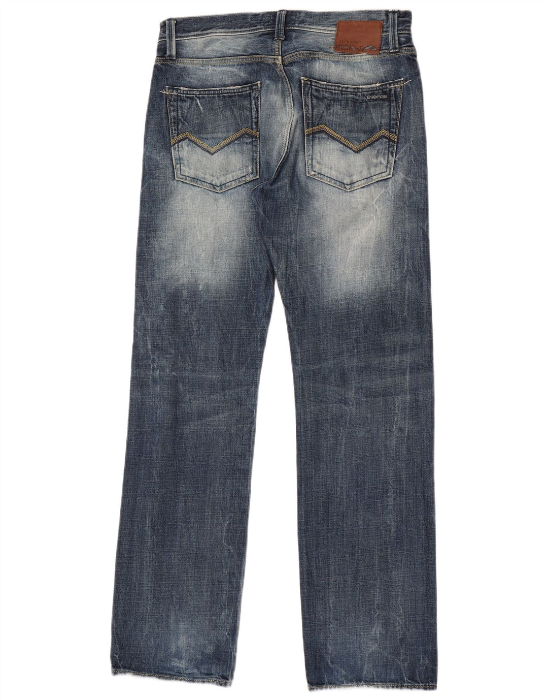 Energe Herren Straight Jeans W33 L34 Blaue Baumwolle