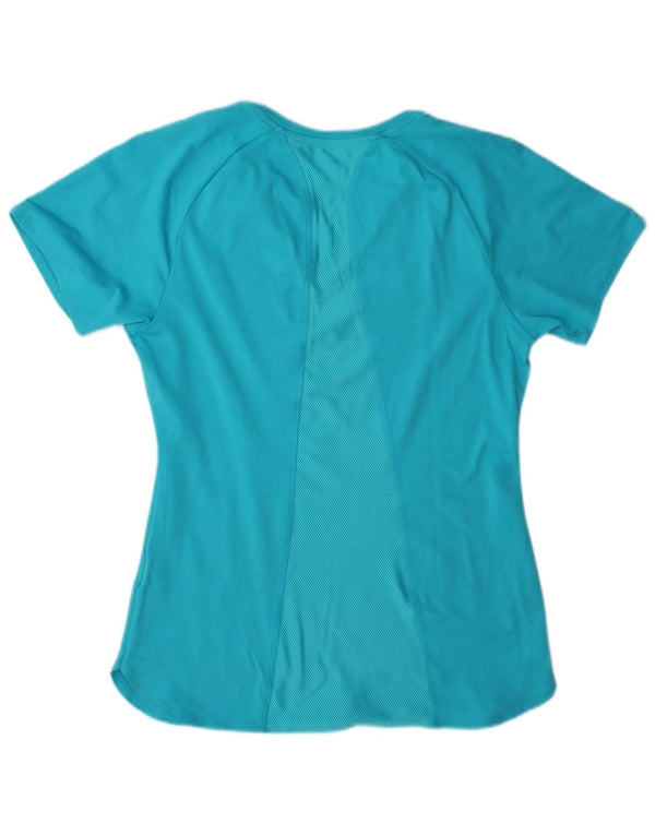 Nike Damen Dri Fit T-Shirt Top UK 10 Small Blau