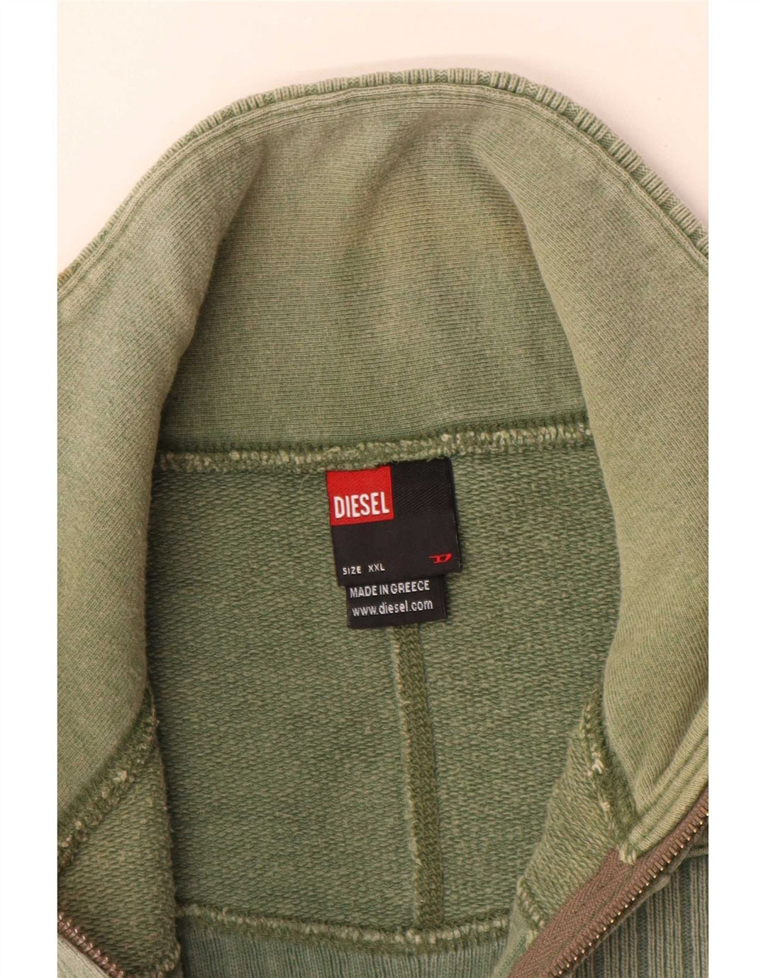 Diesel Herren Strickjacke 2XL Grüne Baumwolle