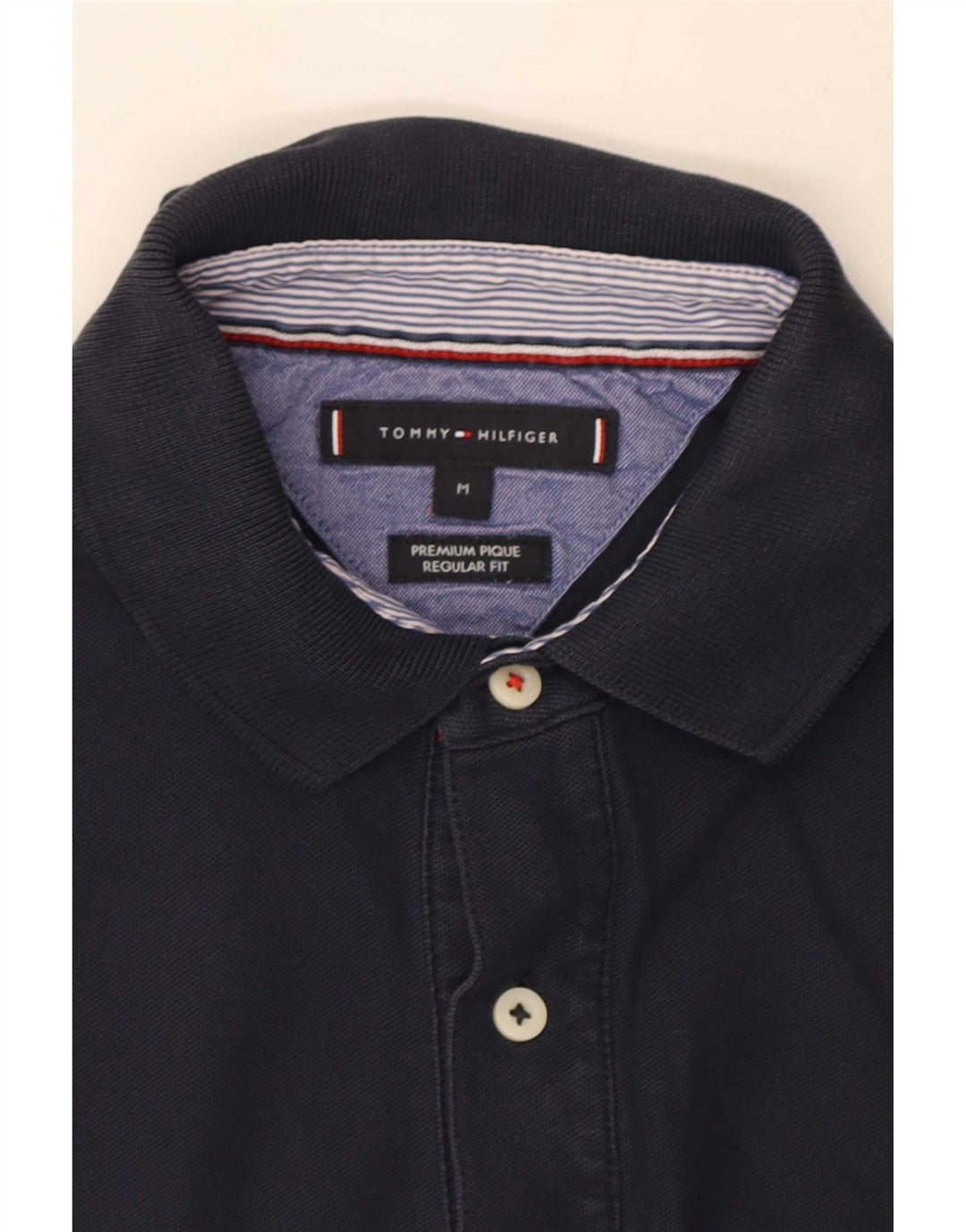 Tommy Hilfiger Herren-Poloshirt mit normaler Passform, mittleres Marineblau