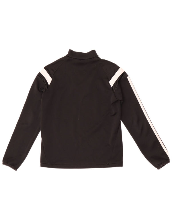 Adidas Jungen Langarmshirt mit Reißverschluss und Grafik, 9–10 Jahre, Größe M, Schwarz, Sport